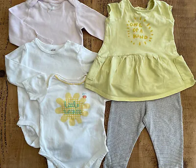 Baby Girl 3-6 Months Bundle H&M Next Mothercare M&S Dress Bodysuits Leggings • $7.58