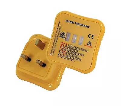 Uk Mains Socket Tester 240V Polarity Test 3 Pin Plug Electrical Wiring • £12.49