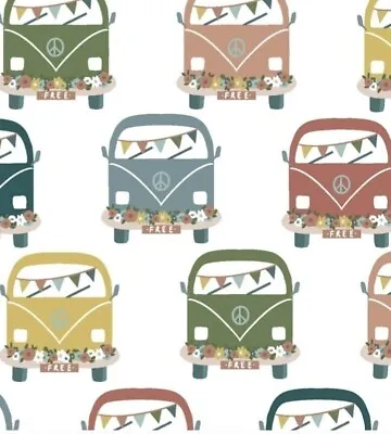 $12.99 • Buy  Live Your Adventure  Travel, VW Bus, Van Life Fabric-100% Cotton•1yd• BTY•Fast 