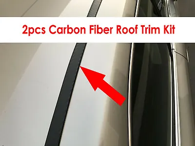 For MITSUBISHI 2003-2021 Models 2pcs Flexible CARBON FIBER ROOF TRIM Molding Kit • $42.39