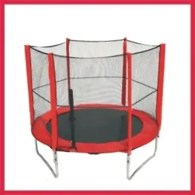 *MEL PICKUP* 6ft Trampoline & Enclosure Set With Safety Net Pad Red • $129