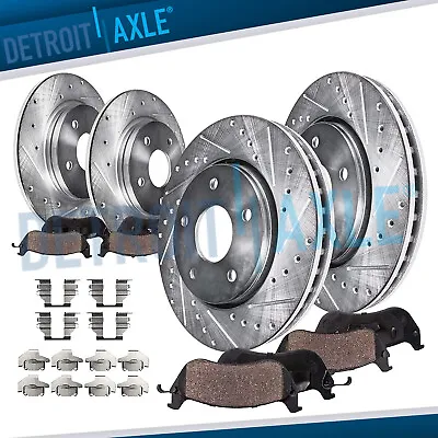 Front And Rear Drilled Rotors Ceramic Brake Pads For 2004 - 2008 Acura TL Base • $160.70