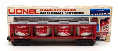 Lionel 6-9193 O Gauge Budweiser Vat Car #9193 With Red & White Vats LN/Box • $19.95