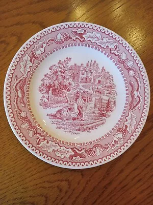 Vintage Royal China MEMORY LANE Pink Red Ironstone BREAD & BUTTER PLATE • $7.99