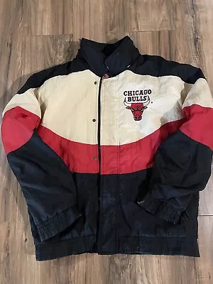 Vintage Boys 1990s Chicago Bulls NBA Basketball Apex One Puffy Sports Jacket Sm • $90