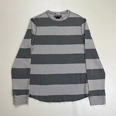 Tony Hawk Vintage Y2K Waffle Knit Shirt L Thermal Striped Grunge Skater Emo • $24