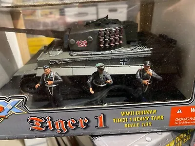 Ultimate Soldier 1:32 WW2 German Tiger I Heavy Tank W/ Three Figures (Grey) MIB • $65