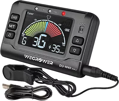 3 In 1 Rechargeable Digital Metronome Tuner Tone Generator Guitar All Instrument • $59.80