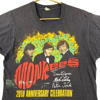 Vintage The Monkees 20th Anniversary World Tour T-Shirt Medium 1986 Pop Band 80s • $46.74