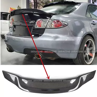 For 2003-2008 Mazda 6 Real Carbon Fiber Duck Style Rear Trunk Lip Spoiler Wing • $215