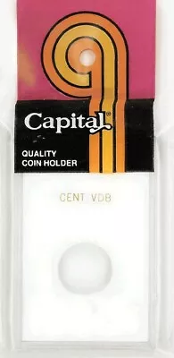 Capital Holder For 1909S VDB Cent Coin 2x3  White Premium Snaplock Safe Storage  • $10.47