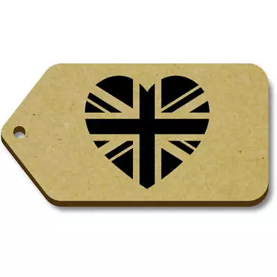 'Union Jack Heart' Gift / Luggage Tags (Pack Of 10) (TG038092) • £4.99