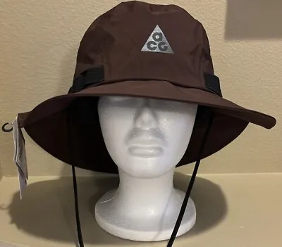 New Nike ACG Gore-Tex Apex Bucket Hat Cap Earth Brown Hiking Trail Size Large L • $49.99