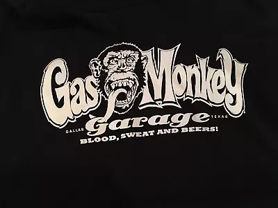 Gas Monkey Garage  Heavyweight Pullover Hoody Blood Sweat Beer Black Sz 2XL • $29.99