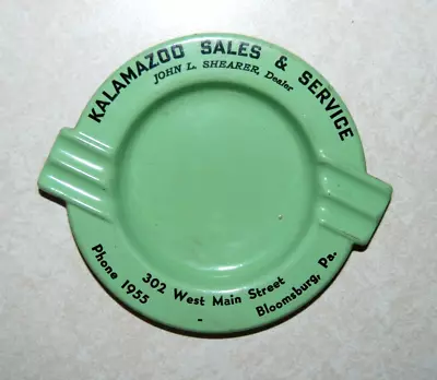 Vintage Kalamazoo S &S Bloomsburg PA Advertising Souvenir Tin Ashtray 4 Digit # • $6.50