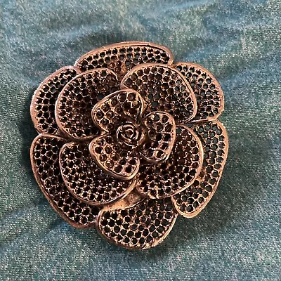 Vintage Viviane Guenoun Belt Flower Buckle South American Designer • $4.50