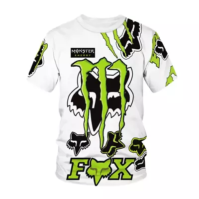 Men's Fox Riding T-shirts Motocross/Monster/Dirt Bike Racing Tops S-5XL • $9.99