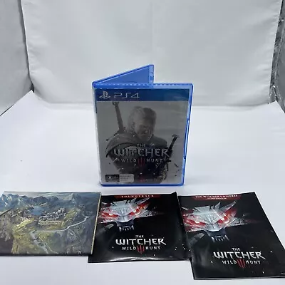 The Witcher 3: Wild Hunt 3 -  PlayStation 4 PS4 W/ Manual Map Soundtrack - Aus • $19.95