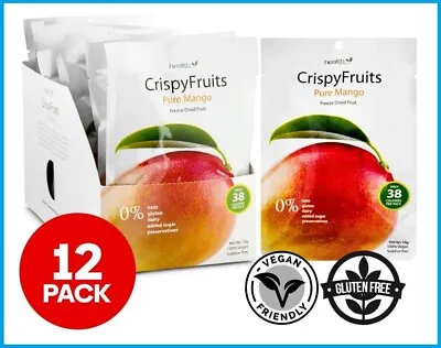 $27.80 • Buy 12 X CrispyFruits Freeze Dried Pure Mango 10g Freeze Dried Fruit Healthy Snack