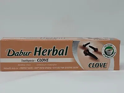 DABUR Herbal Clove Toothpaste No Added Fluoride Gum Protecting 100ml • £6.49