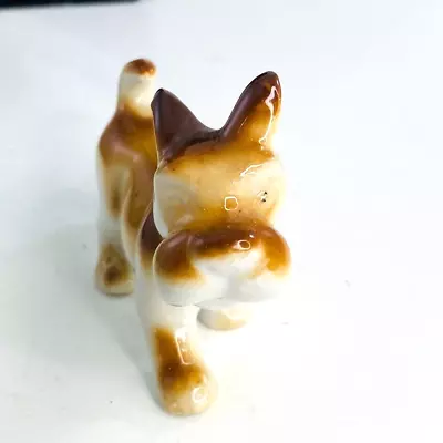 Vintage Standing Terrier Dog Porcelain Figurine Japan Brown And White 4 In. • $12