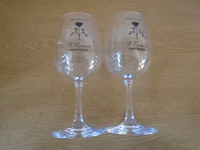 Pair Of Dartington Crystal IL Papavero Vino Rosso Wine Glasses. • £12