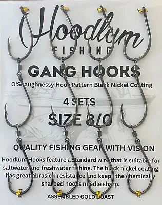 GANG HOOKS 4 Sets Per Pack Tailor Mackerel Cobia Coral Trout Red Throat Emporer • $10.95
