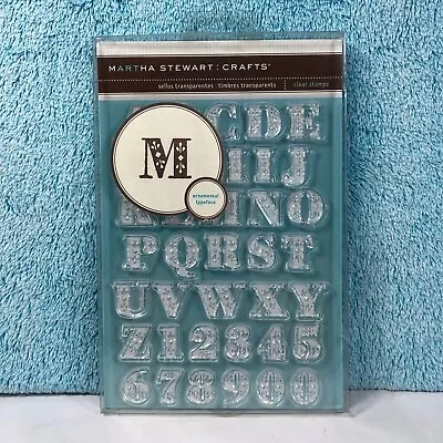 Martha Stewart Crafts Ornamental Typeface Letters Clear Scrapbook Stamps NIP • $11.99