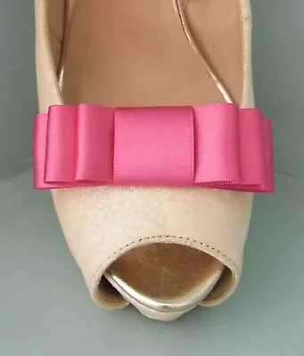 £8.99 • Buy Triple Bow Shoe Clips  - Handmade - Any Other Colour Can Be Sourced On Request