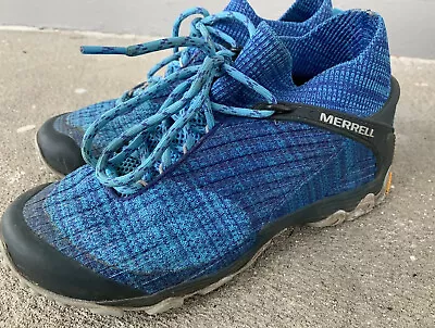 Merrell Women’s Tennis Shoe Vibram Size 7 Knit Sock Liner Blue Sample • $39.99