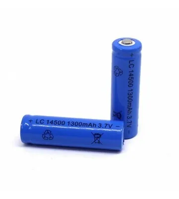 4 X LC 14500 1300mAh Battery 3.7 V Blue Rechargeable Powerful Battery  • £14.99