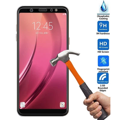$4.47 • Buy For Samsung Galaxy A6/A8/A8+ Full Cover Tempered Glass Screen Protector 3 Colors