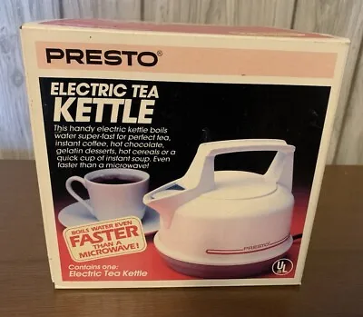 Vintage PRESTO Electric Tea Kettle Model 0270001 - New In Box • $16