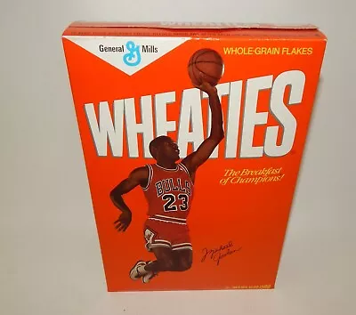 1989 General Mills Cereal 12oz Wheaties Box - Michael Jordan - Unopened • $19.99