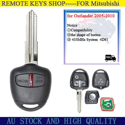 $29.69 • Buy 2B MITSUBISHI OUTLANDER 2005 06 07 2008 2009 2010 433MHZ Remote Transponder Key