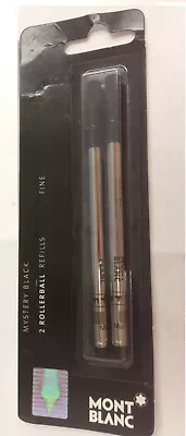 Montblanc Rollerball Pen Refill Fine Point 2/PK  Mystery Black Ink #107881 -NEW • $18