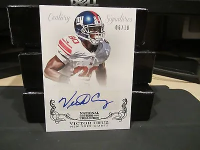 National Treasures Parallel Autograph Giants Auto Victor Cruz 06/10  2013 • $500