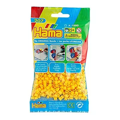 1000 Hama Yellow Color 207-03 Iron On Midi Beads  • $5.49