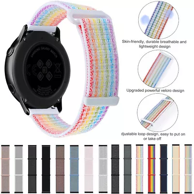 22mm Nylon Sport Band Strap For Samsung Galaxy Watch3 45mm Huawei GT2 46mm Watch • £4.02