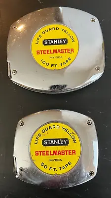 Lot Of 2 Stanley Steelmaster Tape Measures  50' MY50A & 100' MY100A • $9.99
