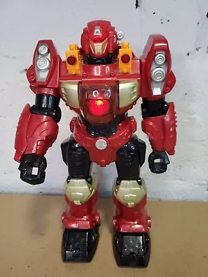 LARGE Robot Retro Toy 2008 HAPPY KID WALKING ROBOT WITH LIGHTS & SOUNDS • £8.99
