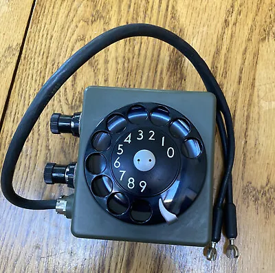 Vintage Swedish Army Field Telephone Dialer With Case • $50