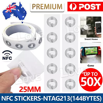 5-50 X NFC TAG Sticker NTAG 213 Universal Label RFID Tag For Android NFC Phones • $3.75