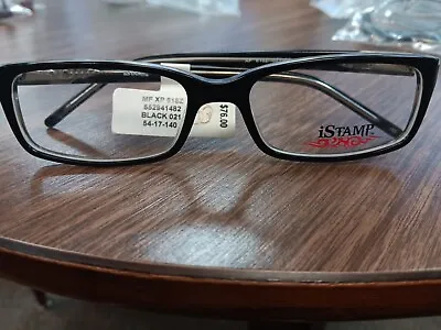 IStamp Men's  Eyeglass Frames Optical XP 618z Black 54-17-140 Msrp $76 • $3