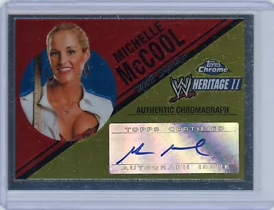 MICHELLE McCOOL 2006 TOPPS CHROME HERITAGE II WWE/WWF  DIVA  Autograph AUTO CARD • $29.99