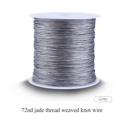 £4.46 • Buy 100M X0.8mm Nylon Chinese Knot Cord Rattail Macrame Shamballa Thread String