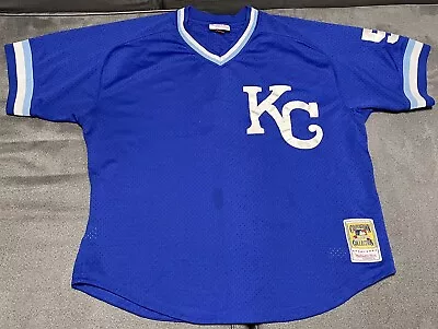 Mitchell & Ness KC Kansas City Royals 5 George Brett Jersey Cooperstown Sz 2XL • $46.10