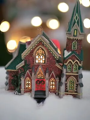 $22 • Buy Vintage Dickens Village Victorian Series Lighted Church/Cathedral 1998 RETIRED 