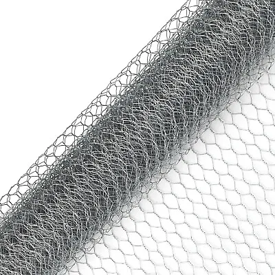£9.99 • Buy Galvanised Chicken Wire Mesh Fence Net Rabbit Netting Fencing Cages Runs Pens