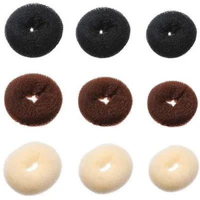 Fashion Hair Bun Donut Shaper Ring Styler-black/brown/bonde-fast Uk Post!!  • £5.79